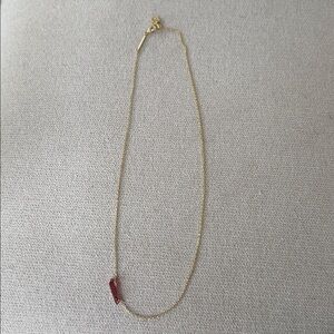 Kendra Scott Indie Pink Pendant Gold Chain Necklace